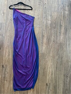 Niki Livas Y2K One-Shoulder Purple Evening Dress